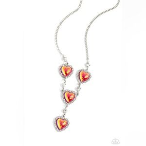 Stuck On You - Red Necklace with Earrings